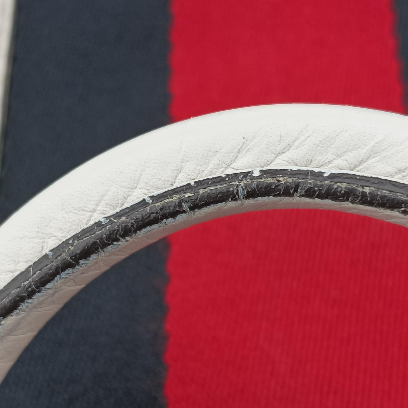 Secondhand Gucci Sherry Line White×Black×Red Leather 247205 shoulderbag | stylenewstar