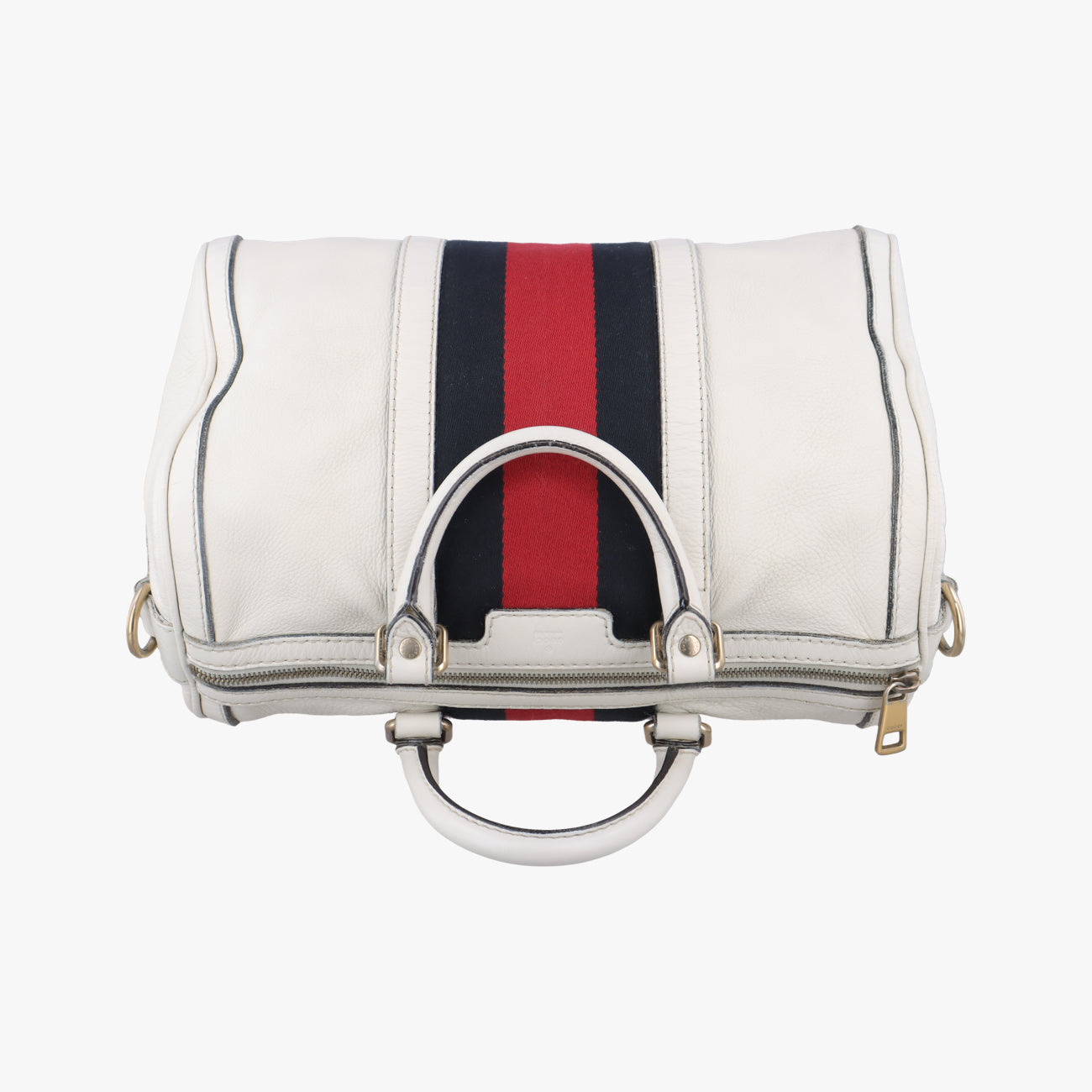 Secondhand Gucci Sherry Line White×Black×Red Leather 247205 shoulderbag | stylenewstar