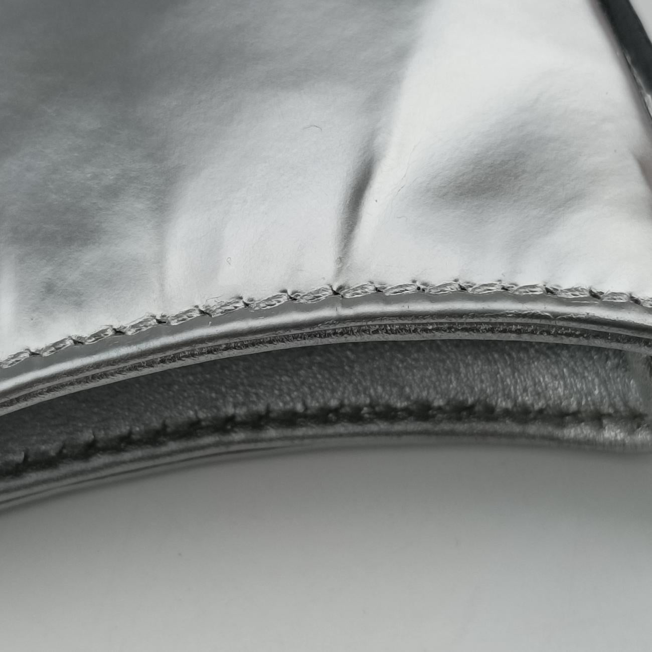 Pre-owned Prada Cleo Silver Brushed leather  shoulderbag | stylenewstar