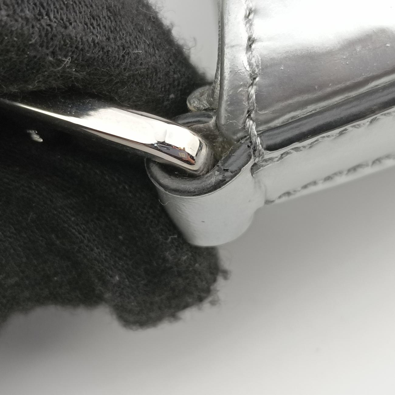 Pre-owned Prada Cleo Silver Brushed leather  shoulderbag | stylenewstar