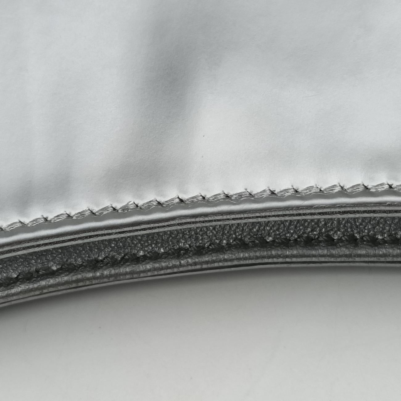 Pre-owned Prada Cleo Silver Brushed leather  shoulderbag | stylenewstar