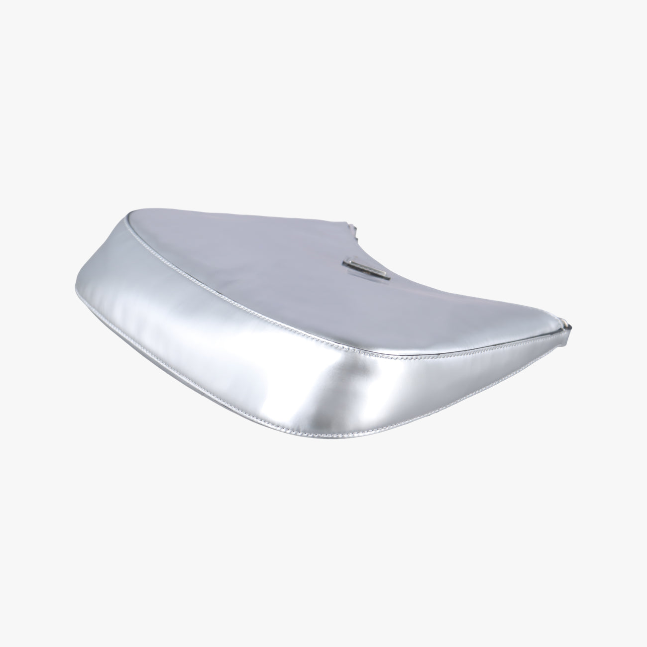 Pre-owned Prada Cleo Silver Brushed leather  shoulderbag | stylenewstar