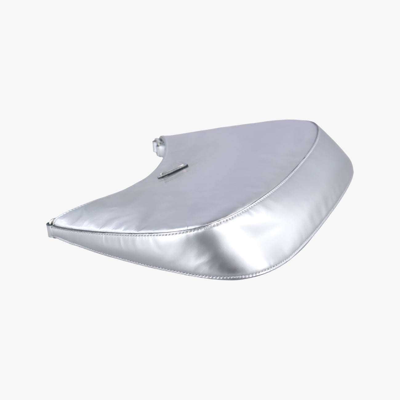 Pre-owned Prada Cleo Silver Brushed leather  shoulderbag | stylenewstar