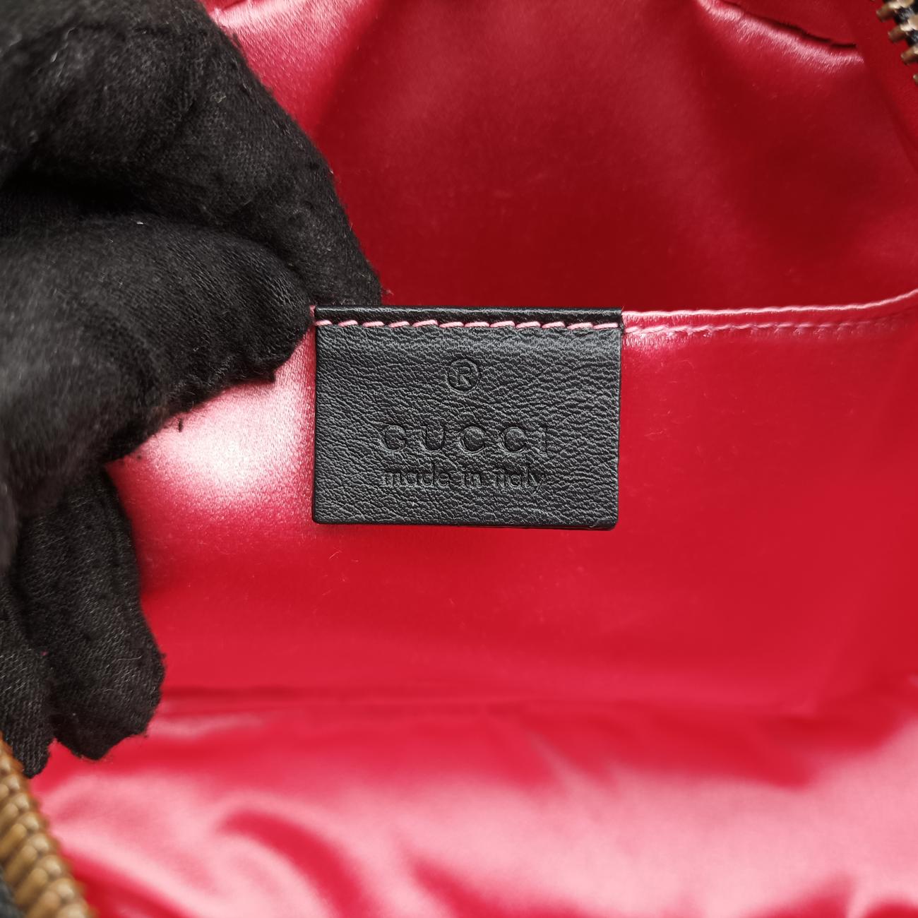 Pre-owned Gucci GG Marmont Black×Multicolor velour 447632 shoulderbag | stylenewstar