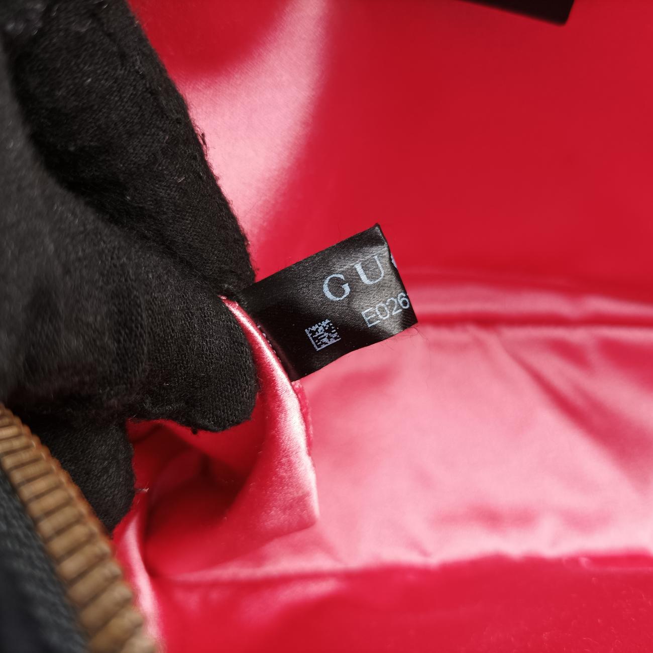 Pre-owned Gucci GG Marmont Black×Multicolor velour 447632 shoulderbag | stylenewstar