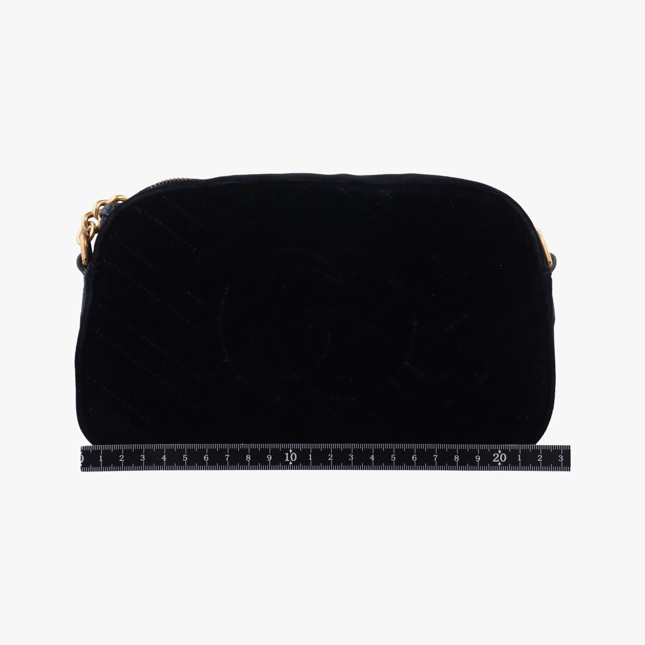 Pre-owned Gucci GG Marmont Black×Multicolor velour 447632 shoulderbag | stylenewstar