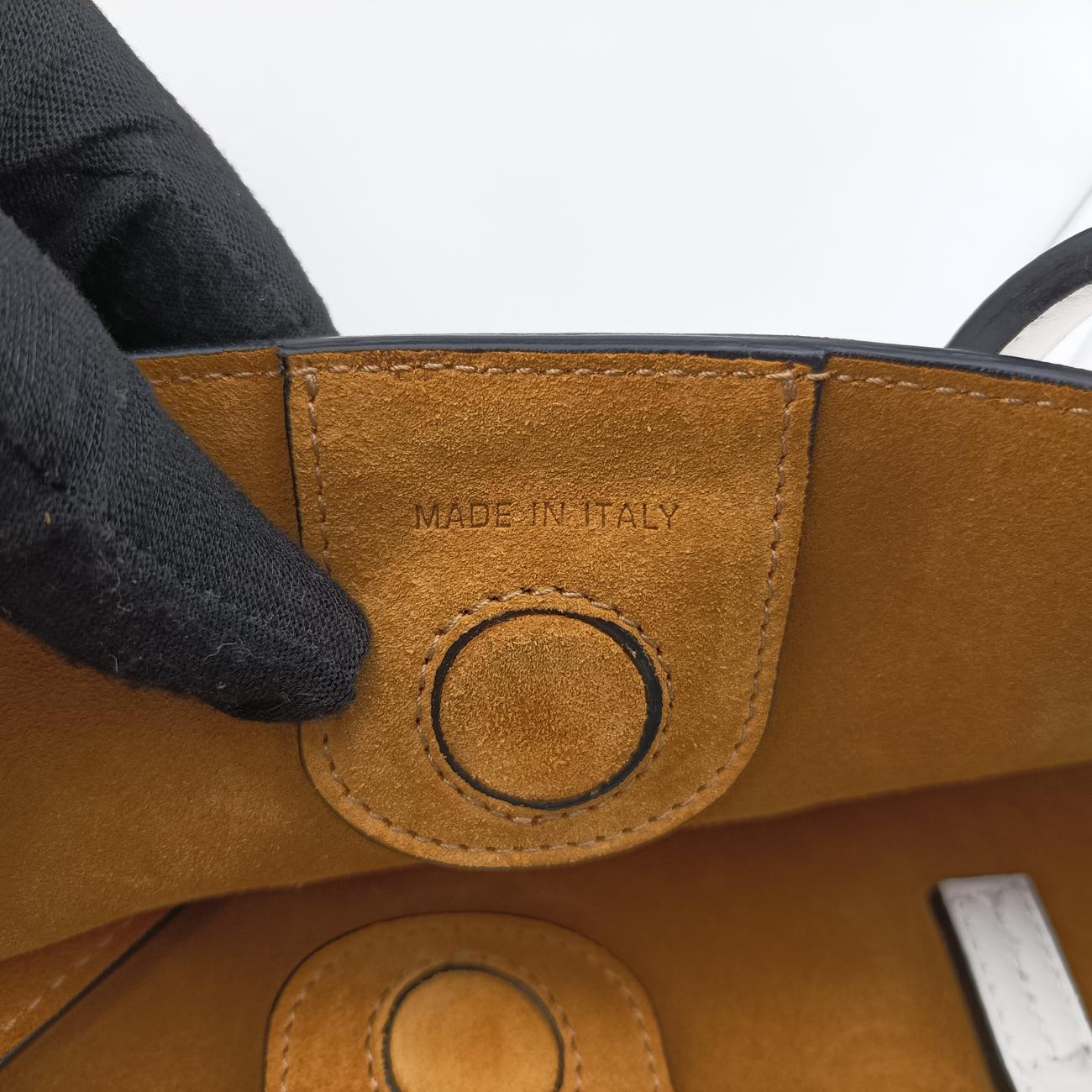 Pre-owned Christian Dior Cannage Detail Shopper Tote White Leather  shoulderbag | stylenewstar