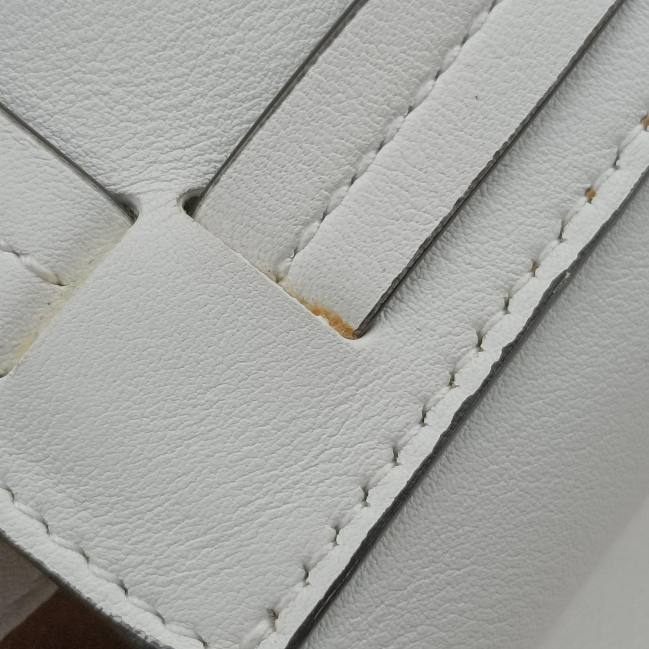 Pre-owned Christian Dior Cannage Detail Shopper Tote White Leather  shoulderbag | stylenewstar