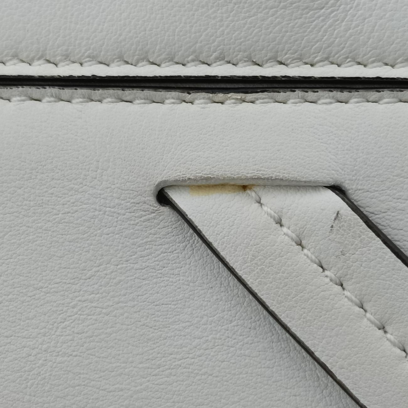 Pre-owned Christian Dior Cannage Detail Shopper Tote White Leather  shoulderbag | stylenewstar