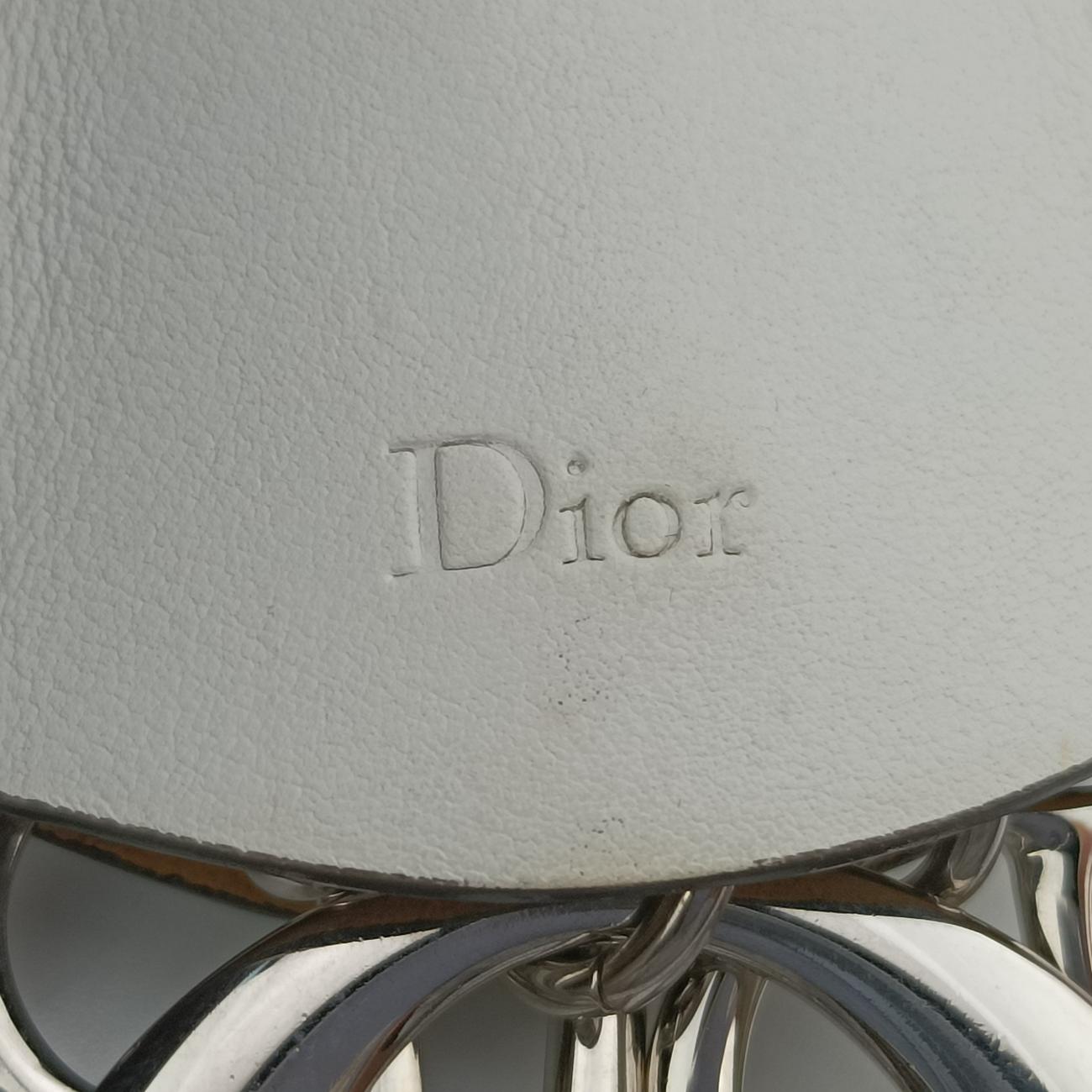 Pre-owned Christian Dior Cannage Detail Shopper Tote White Leather  shoulderbag | stylenewstar