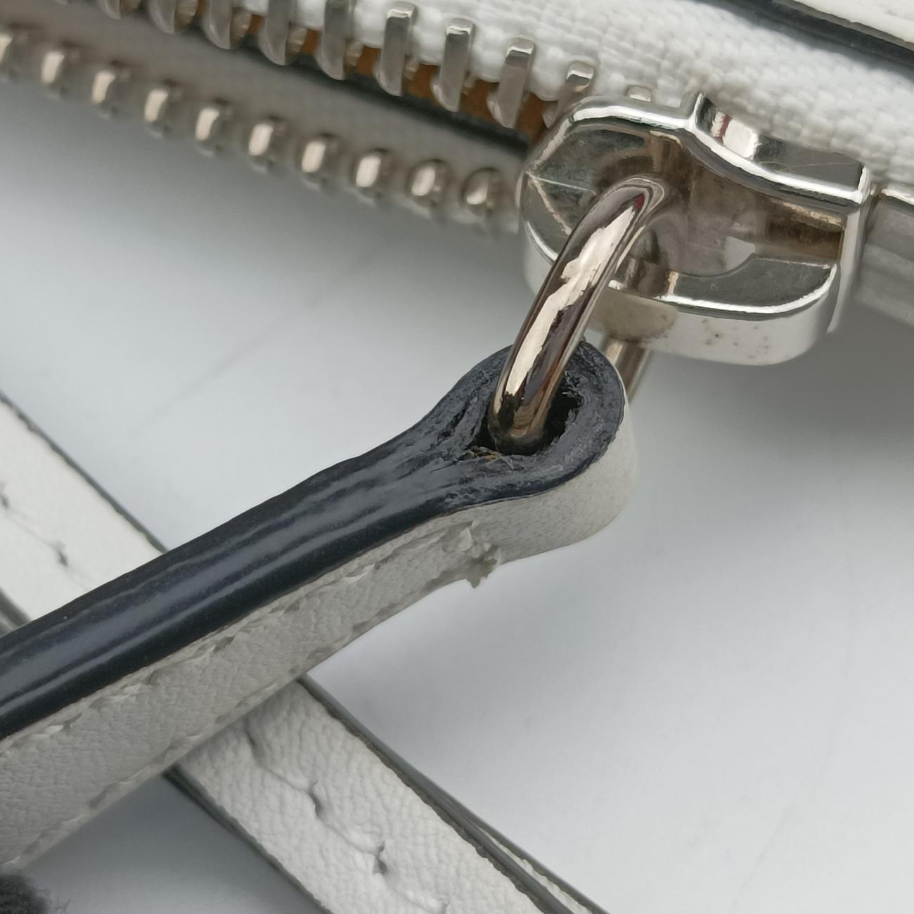 Pre-owned Christian Dior Cannage Detail Shopper Tote White Leather  shoulderbag | stylenewstar