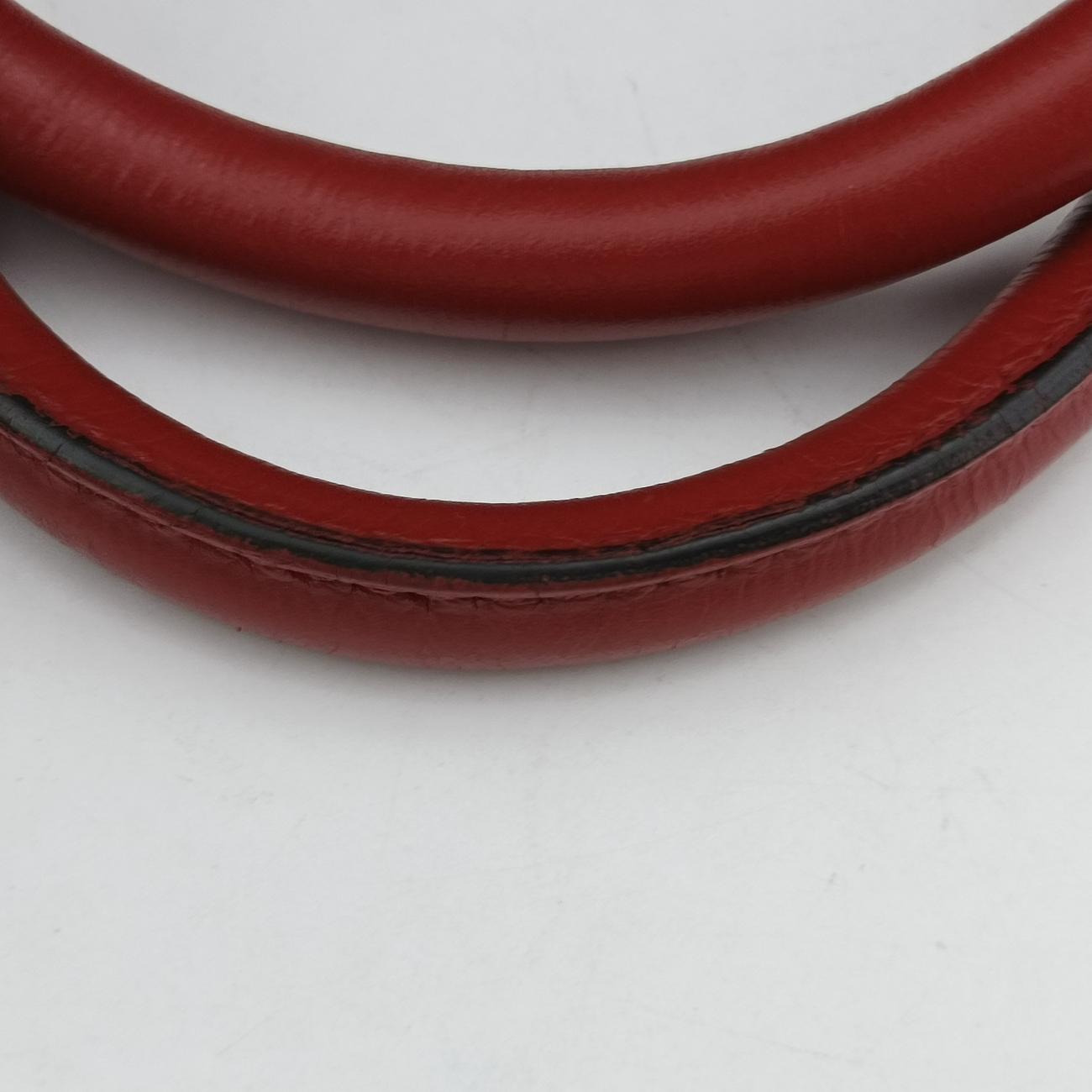 Pre-owned Prada Twin Pocket Winged Tote Red Leather BN2619 shoulderbag | stylenewstar