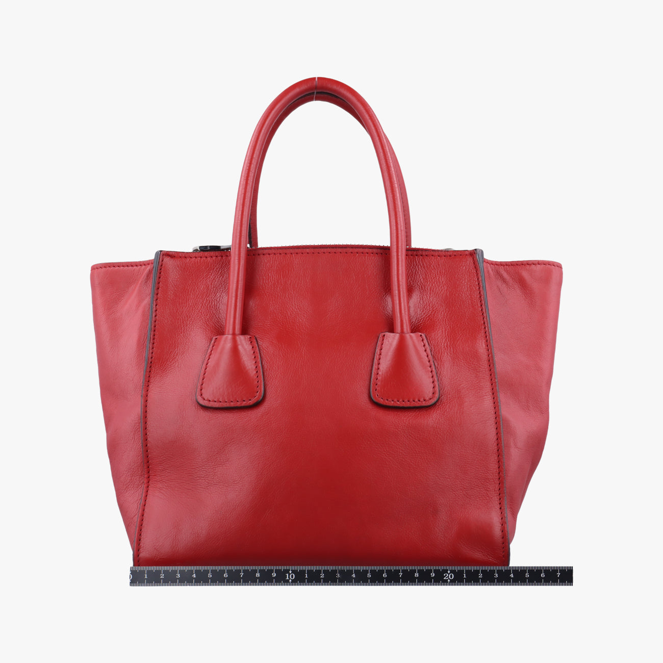 Pre-owned Prada Twin Pocket Winged Tote Red Leather BN2619 shoulderbag | stylenewstar