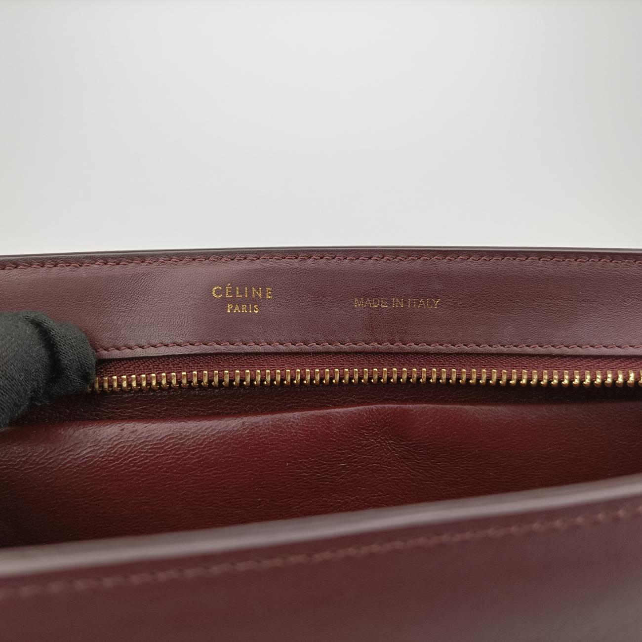 Pre-owned Celine Trapèze Orange×brown×Pink leather  shoulderbag | stylenewstar