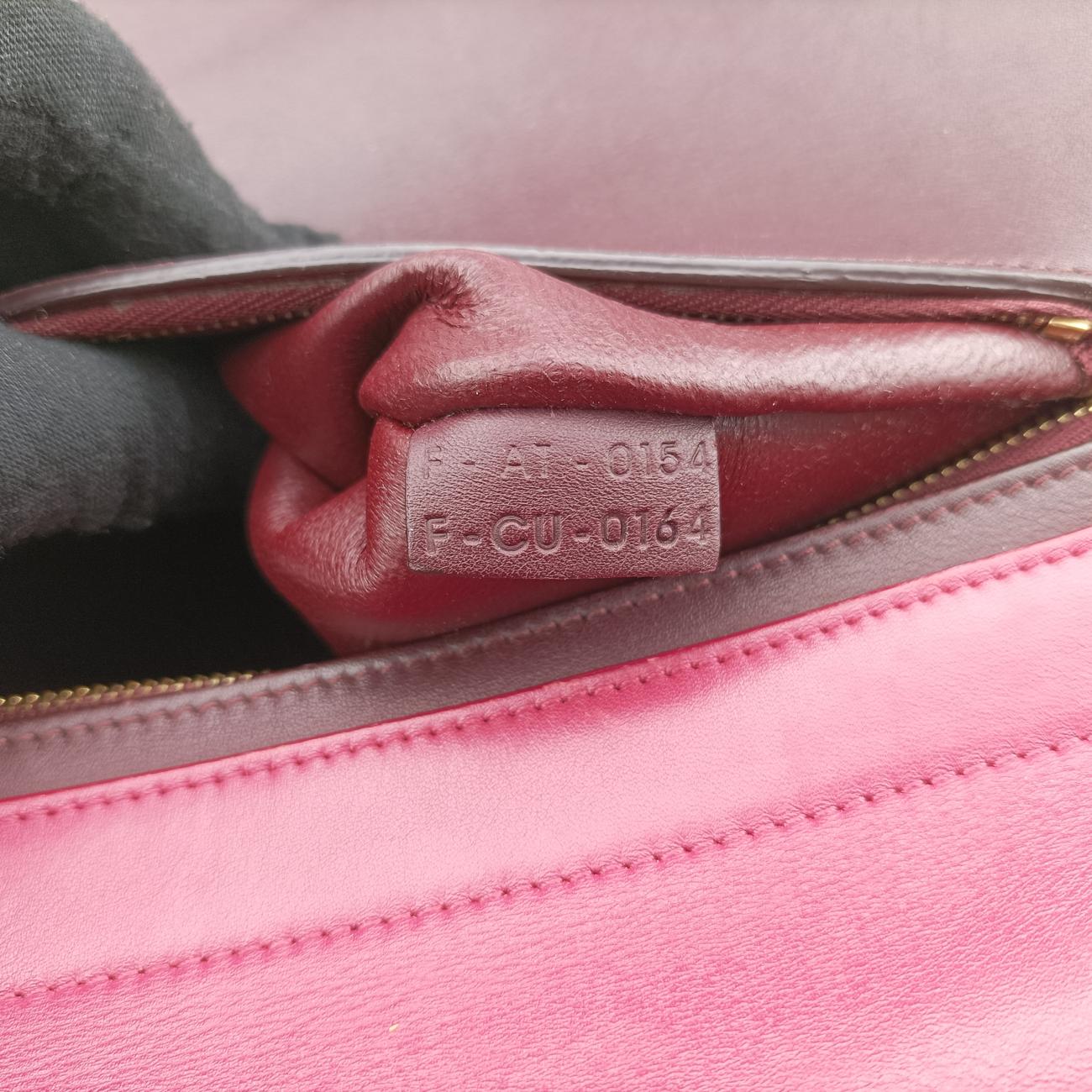 Pre-owned Celine Trapèze Orange×brown×Pink leather  shoulderbag | stylenewstar