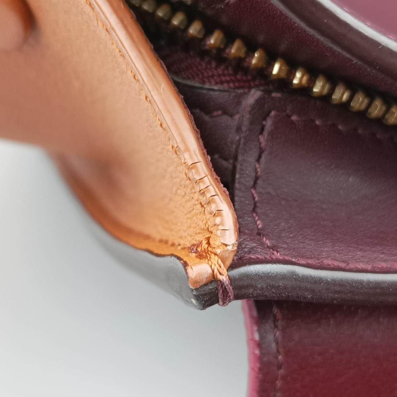 Pre-owned Celine Trapèze Orange×brown×Pink leather  shoulderbag | stylenewstar