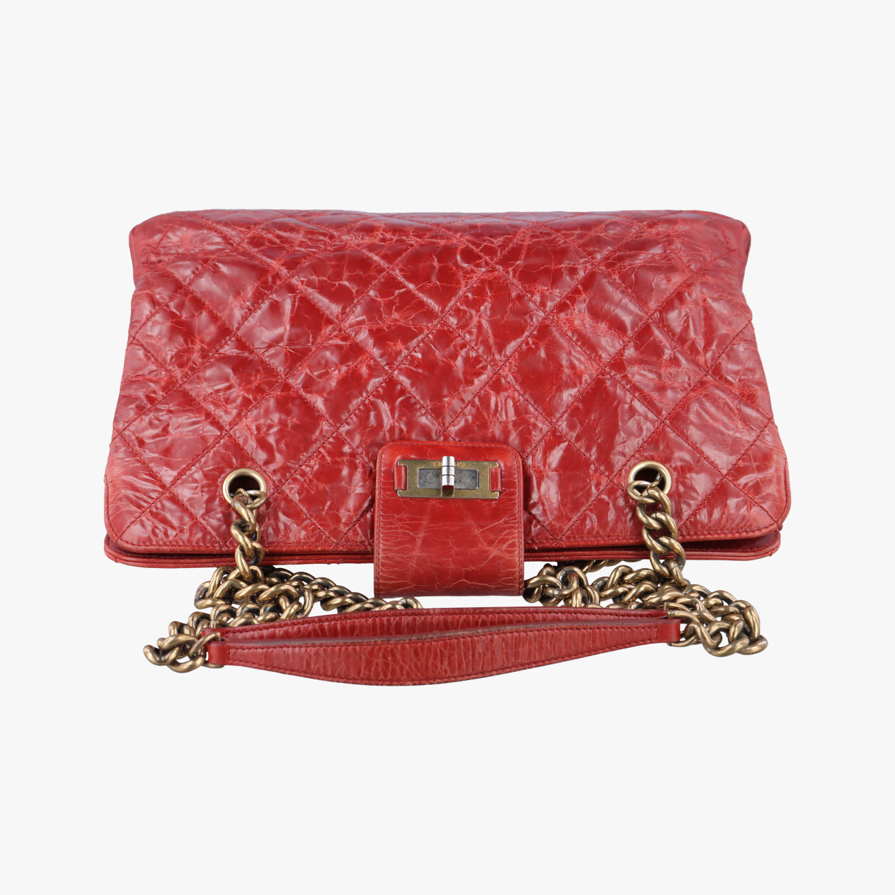 Pre-owned Chanel 2.55 Matelasse Red Leather A66817 shoulderbag | stylenewstar