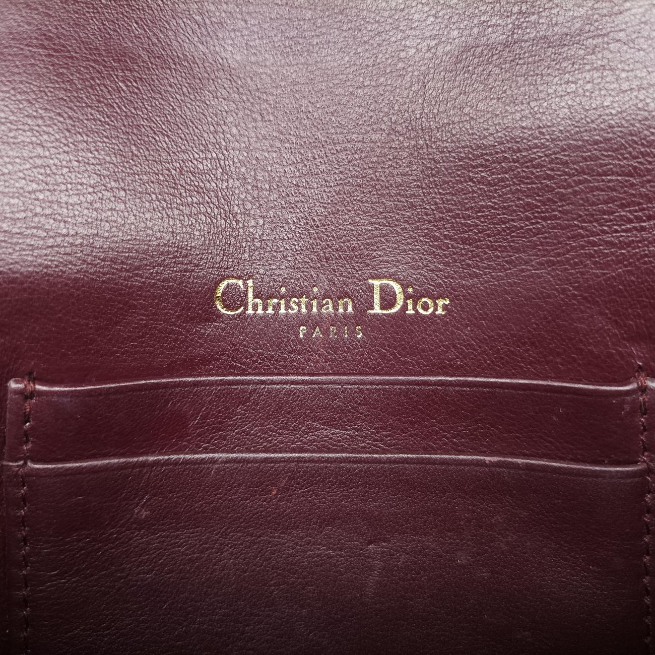 Secondhand Christian Dior Saddle Red×beige Jacquard  shoulderbag | stylenewstar