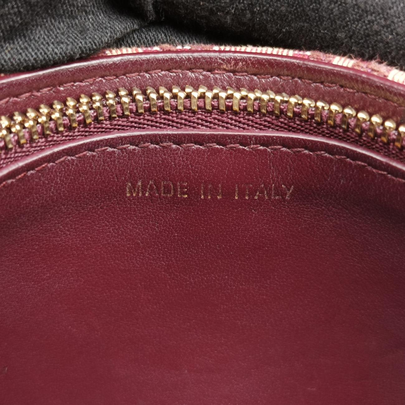 Secondhand Christian Dior Saddle Red×beige Jacquard  shoulderbag | stylenewstar