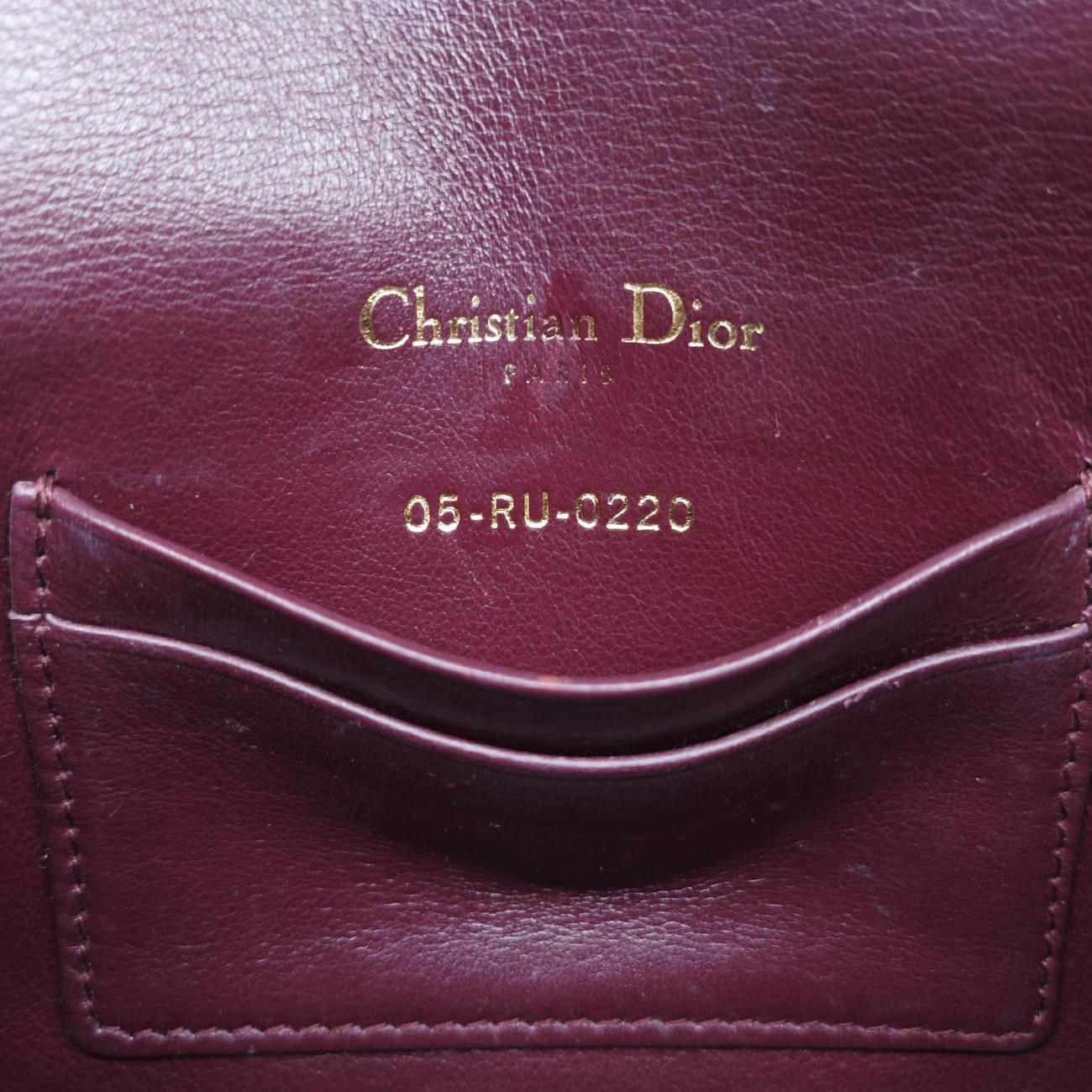 Secondhand Christian Dior Saddle Red×beige Jacquard  shoulderbag | stylenewstar