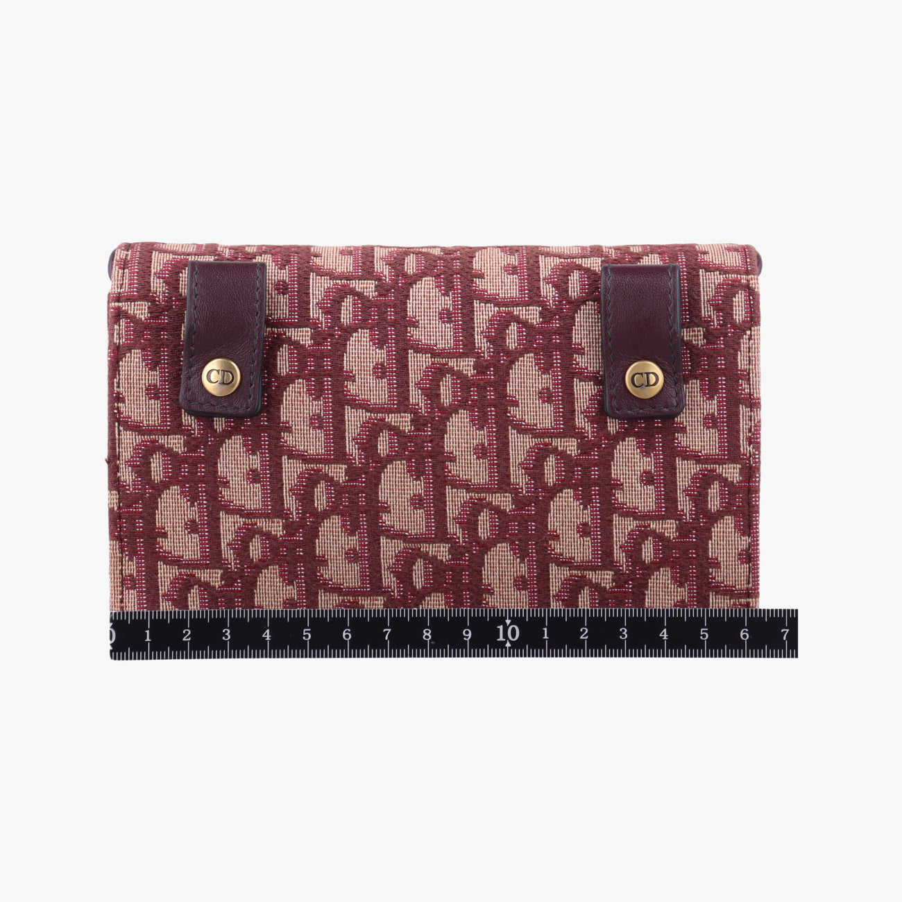 Secondhand Christian Dior Saddle Red×beige Jacquard  shoulderbag | stylenewstar