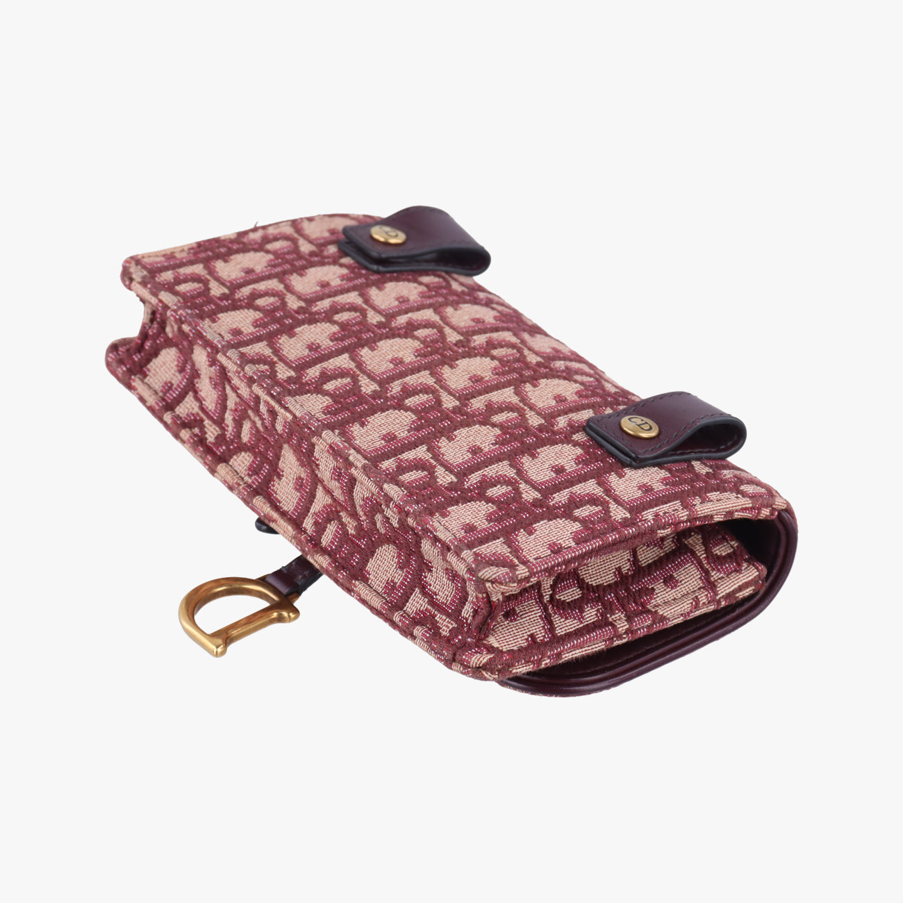 Secondhand Christian Dior Saddle Red×beige Jacquard  shoulderbag | stylenewstar