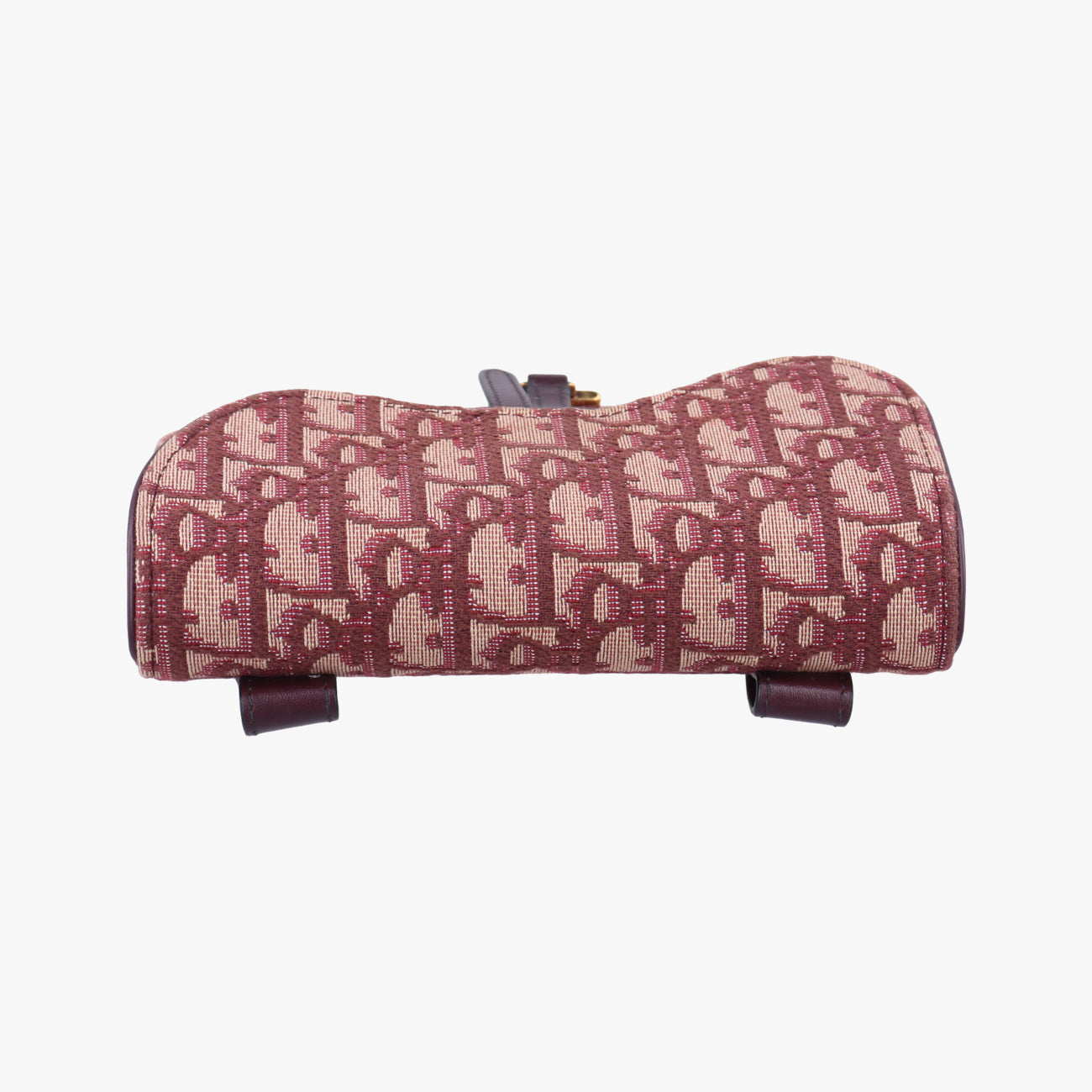 Secondhand Christian Dior Saddle Red×beige Jacquard  shoulderbag | stylenewstar