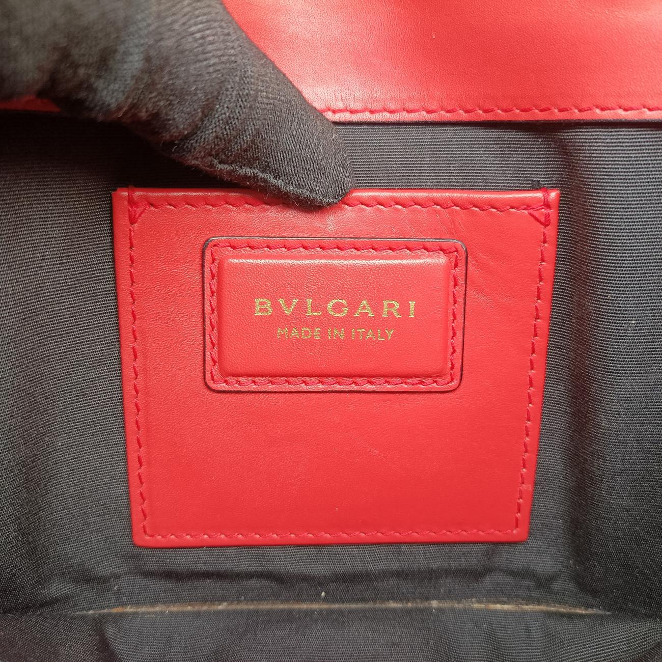 Vintage Bvlgari SERPENTI FOREVER Red Leather  shoulderbag | stylenewstar