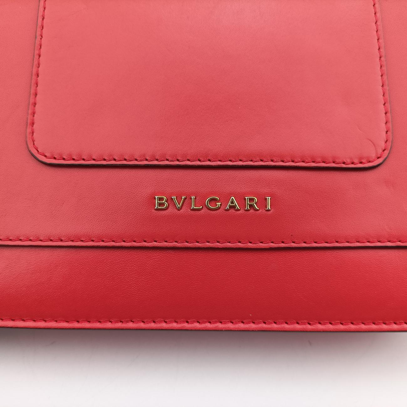 Vintage Bvlgari SERPENTI FOREVER Red Leather  shoulderbag | stylenewstar