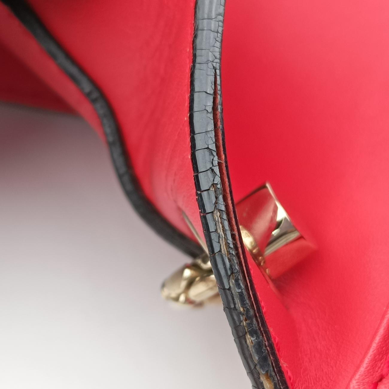 Vintage Bvlgari SERPENTI FOREVER Red Leather  shoulderbag | stylenewstar