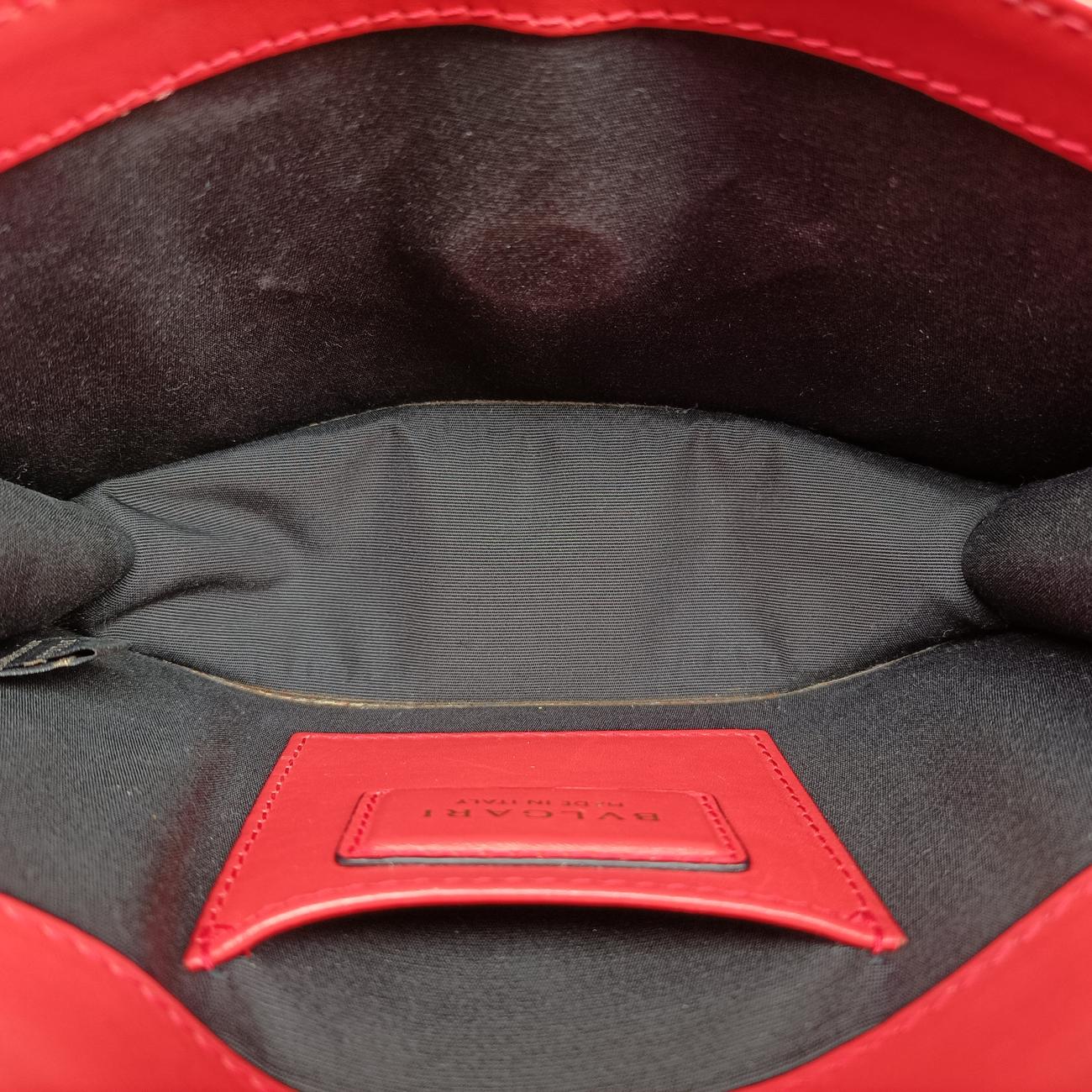 Vintage Bvlgari SERPENTI FOREVER Red Leather  shoulderbag | stylenewstar