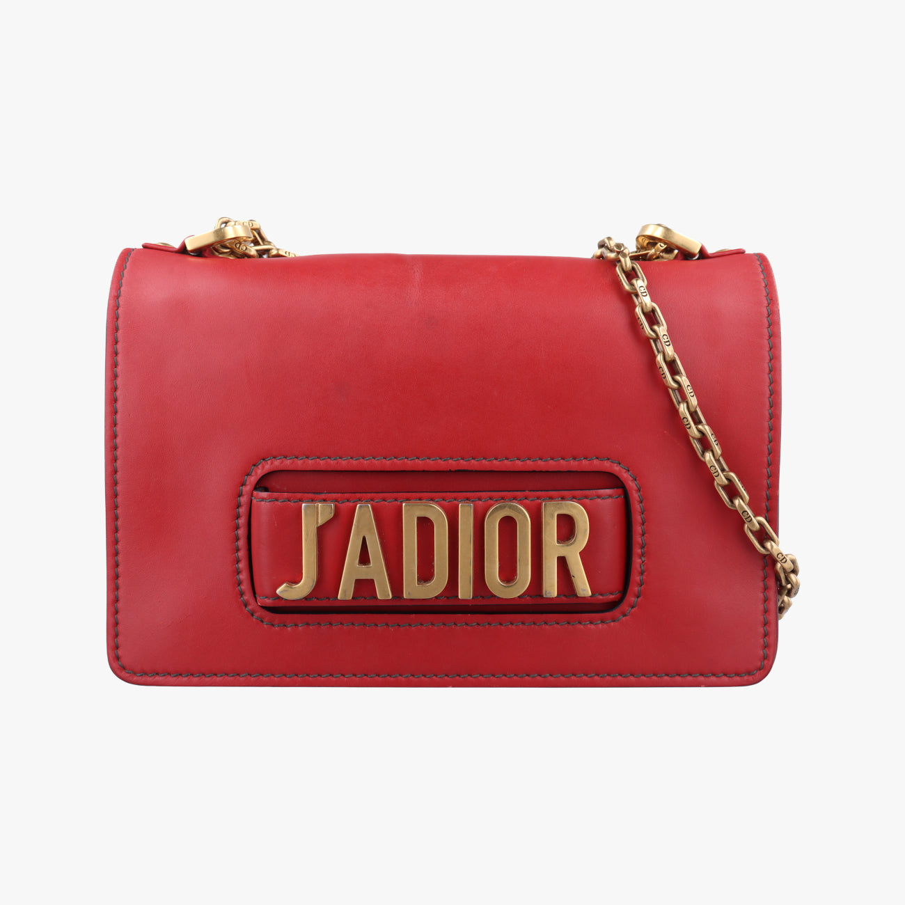 Pre-owned Christian Dior J'Adior Red Leather  shoulderbag | stylenewstar