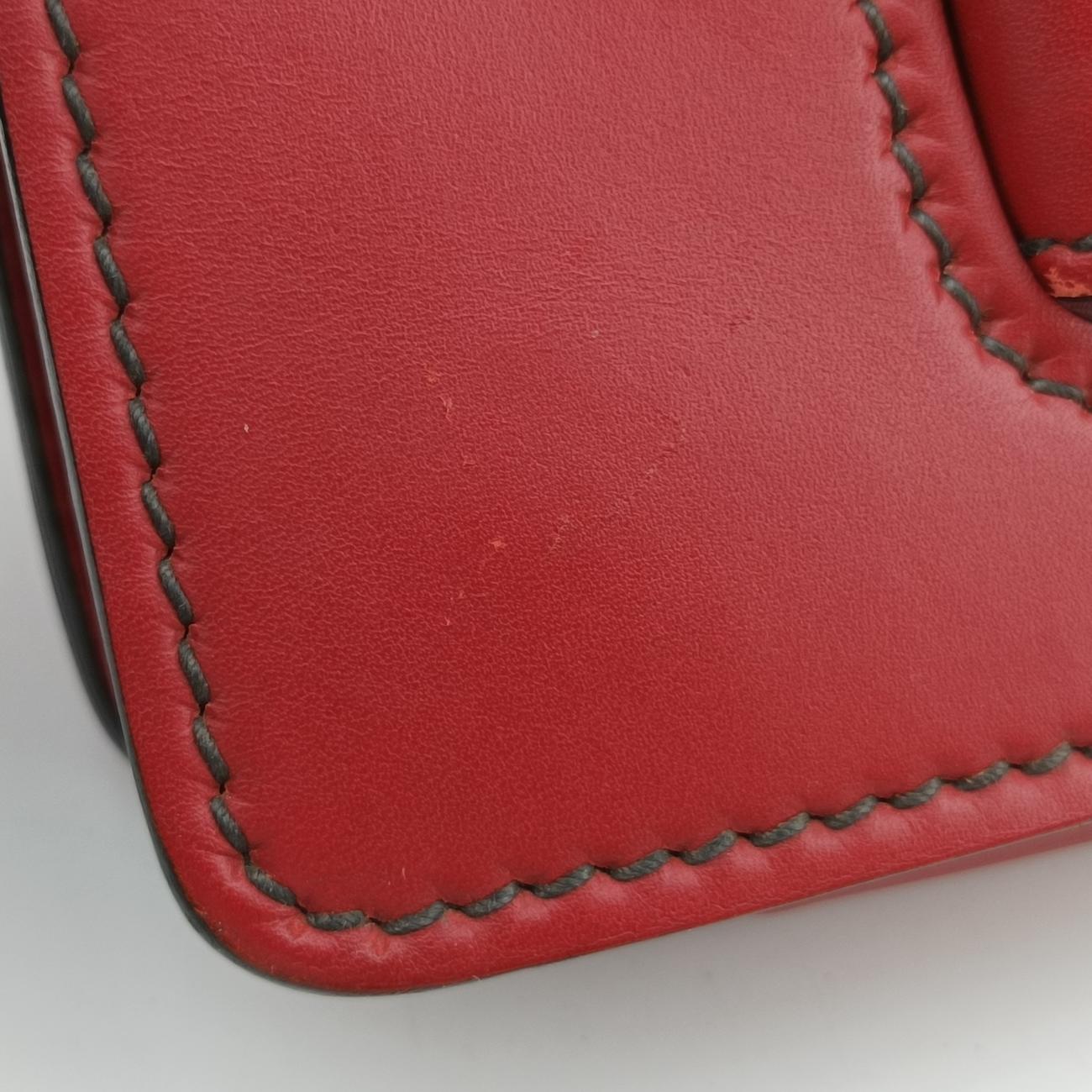 Pre-owned Christian Dior J'Adior Red Leather  shoulderbag | stylenewstar