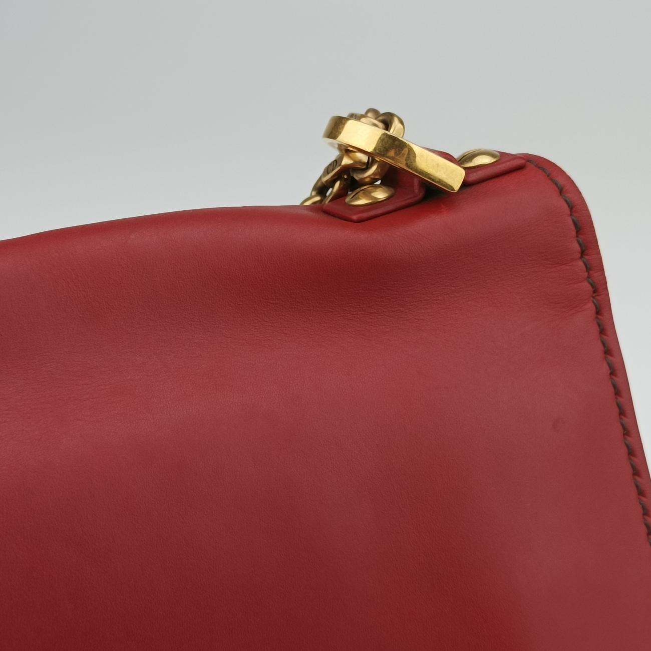 Pre-owned Christian Dior J'Adior Red Leather  shoulderbag | stylenewstar