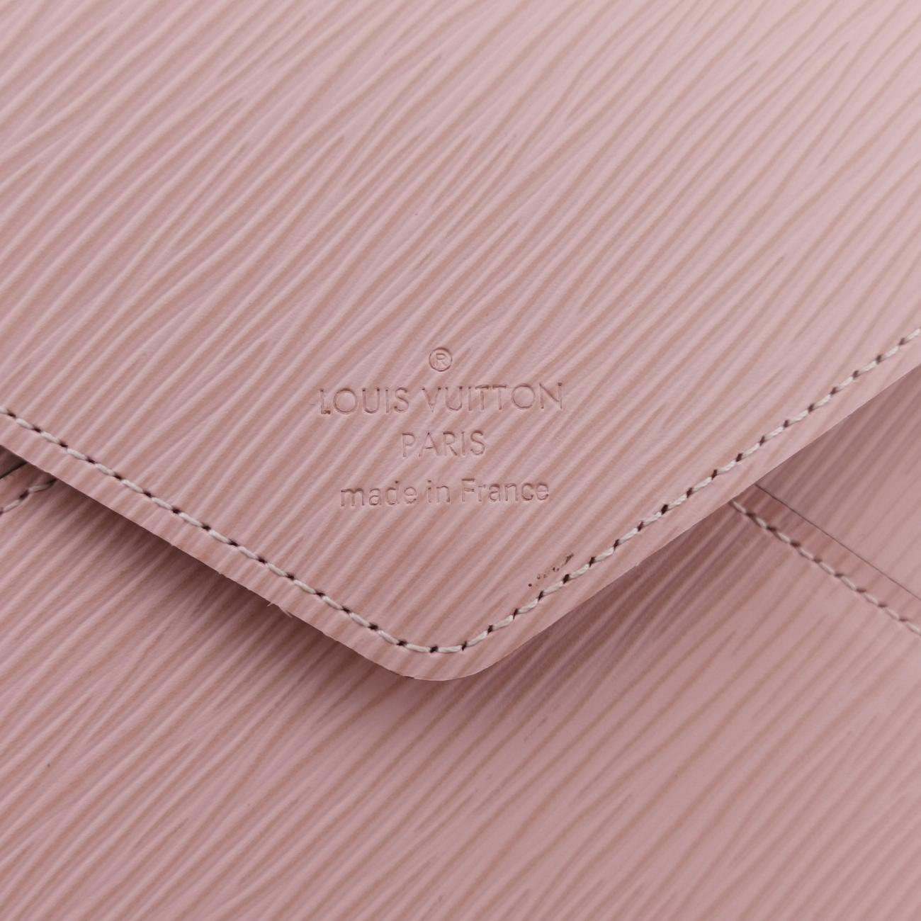 Pre-owned Louis Vuitton Pochette Rose Ballerine Epi M62457 clutchbag | stylenewstar