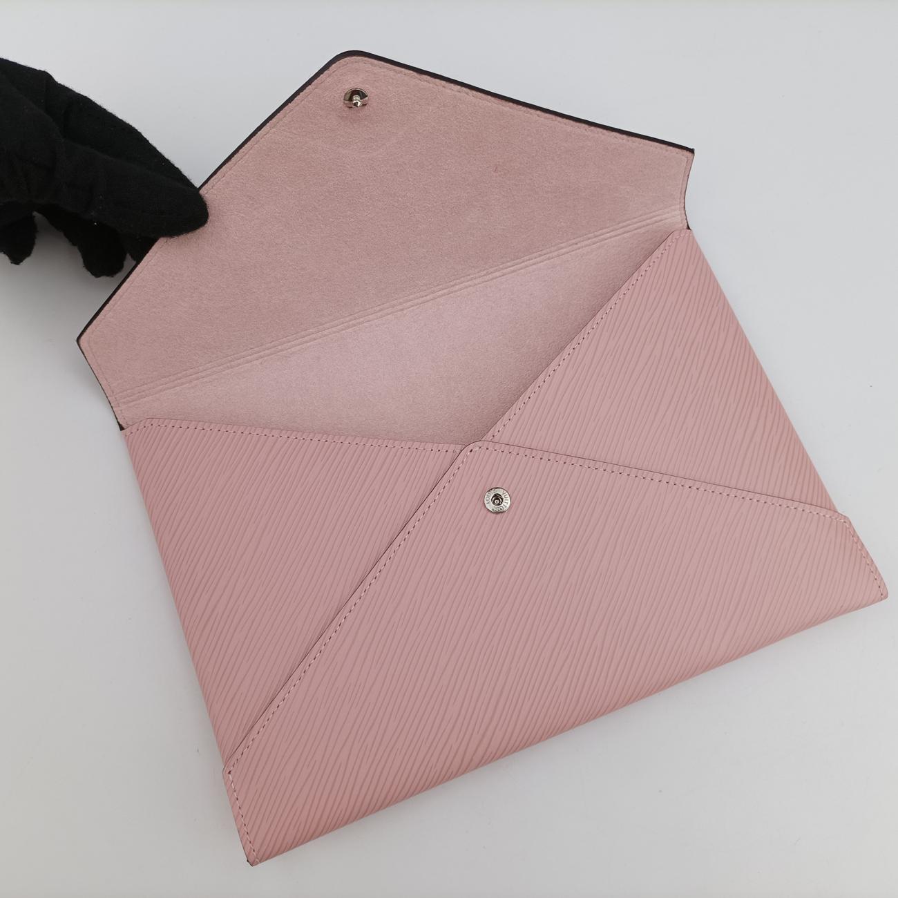 Pre-owned Louis Vuitton Pochette Rose Ballerine Epi M62457 clutchbag | stylenewstar