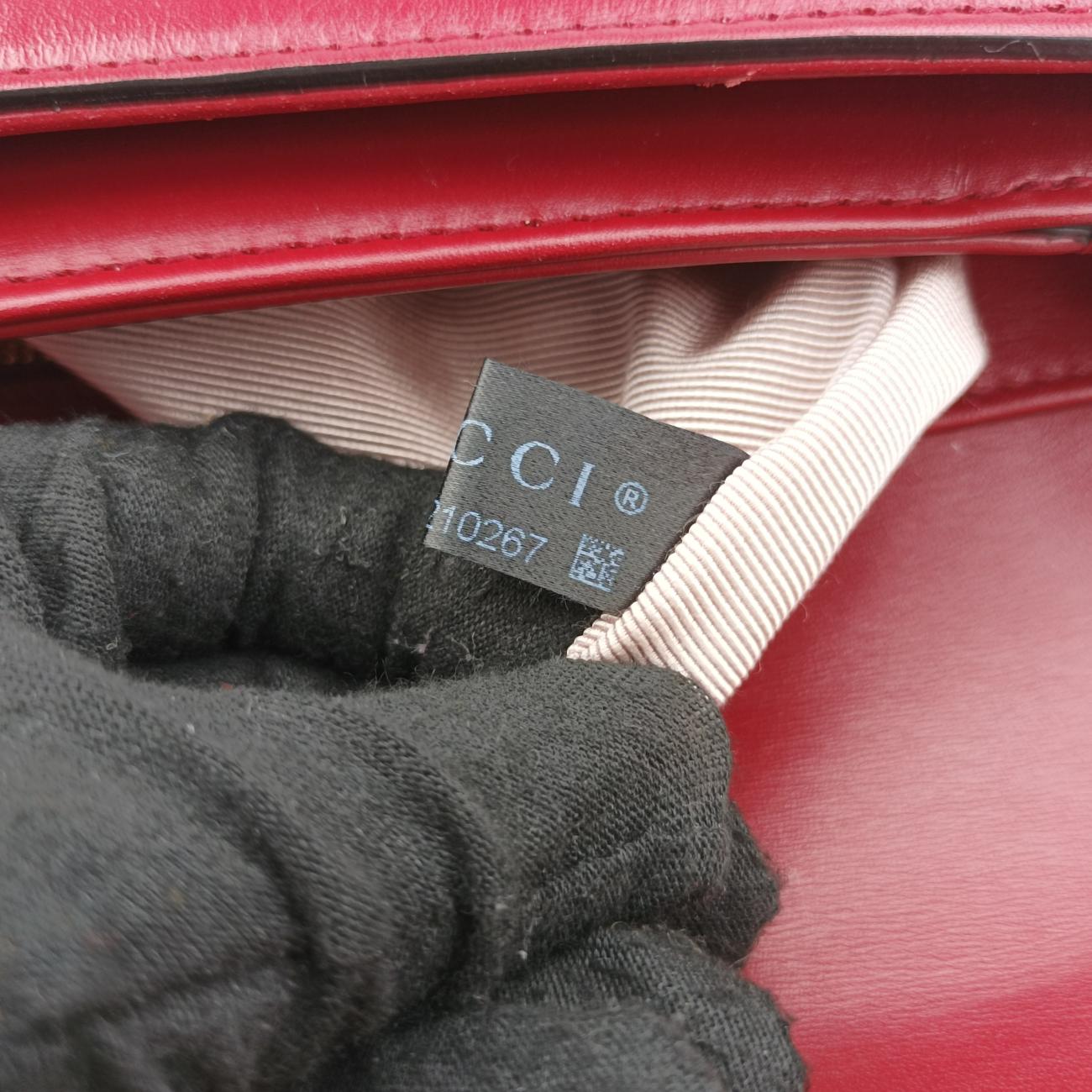 Vintage Gucci Arli Red×black Leather 550129 shoulderbag | stylenewstar