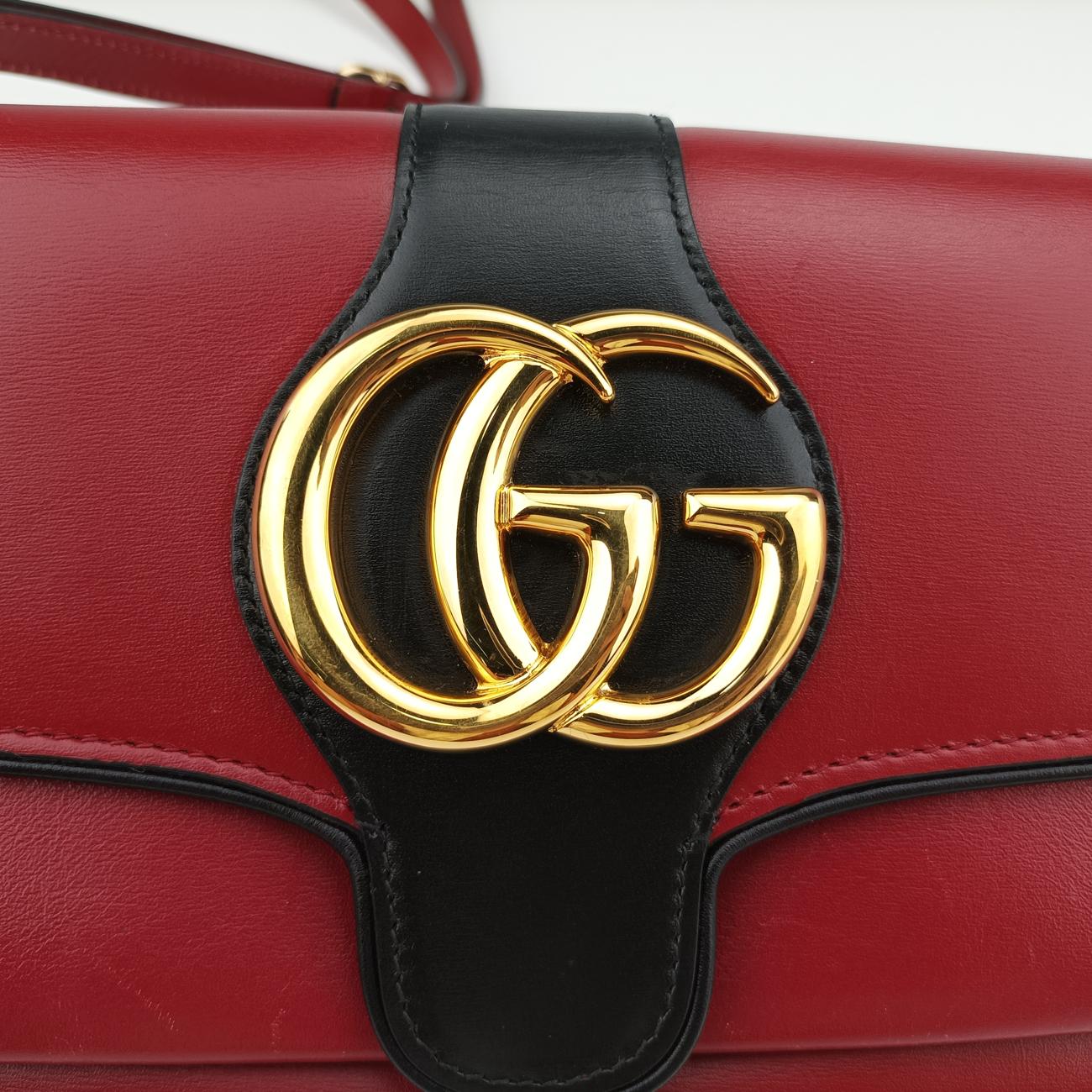 Vintage Gucci Arli Red×black Leather 550129 shoulderbag | stylenewstar