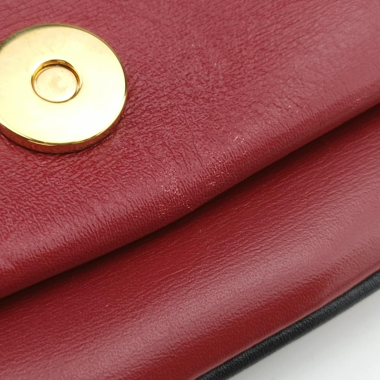 Vintage Gucci Arli Red×black Leather 550129 shoulderbag | stylenewstar