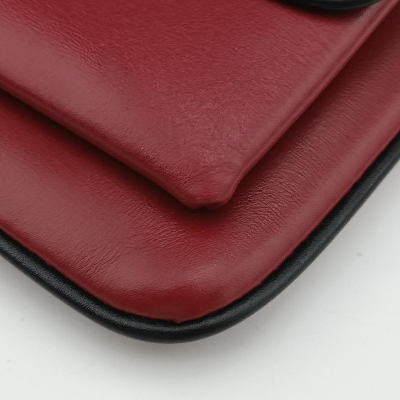 Vintage Gucci Arli Red×black Leather 550129 shoulderbag | stylenewstar