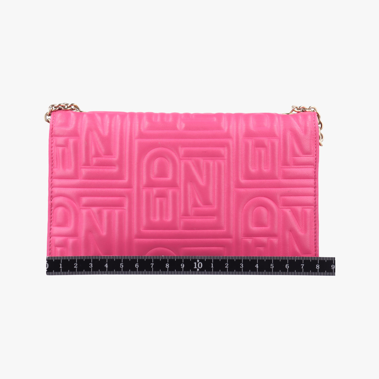 Pre-owned Fendi Embossed Logo Pink Leather 8M0219 shoulderbag | stylenewstar
