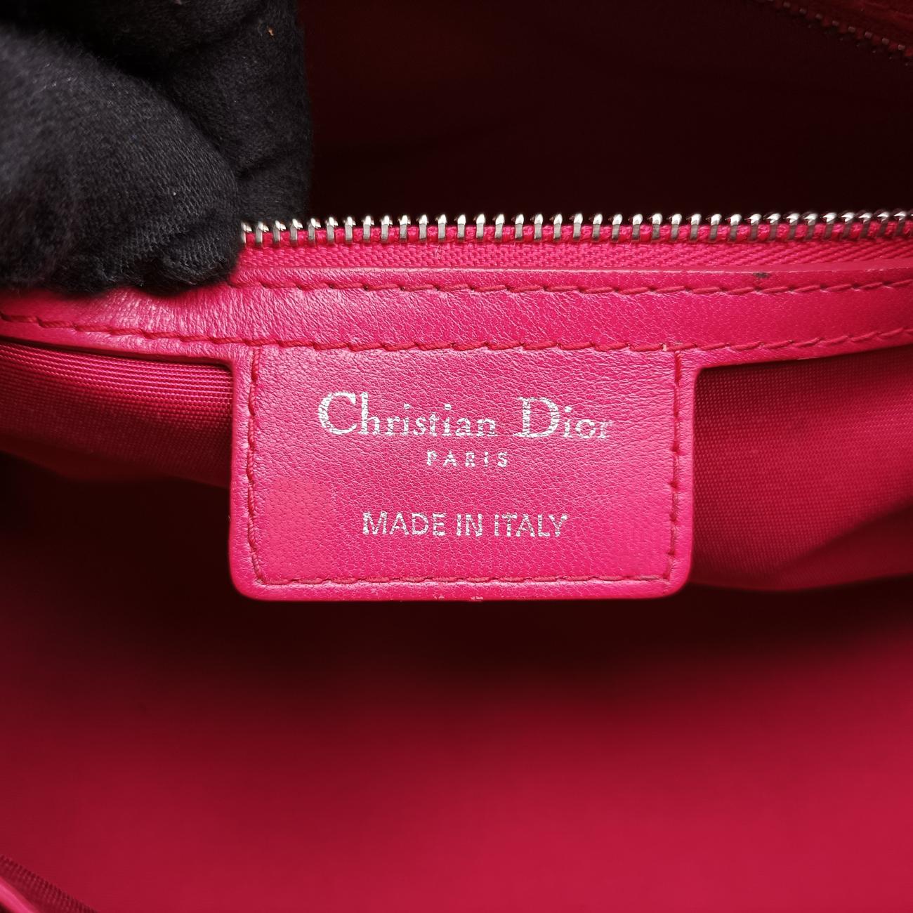 Pre-owned Christian Dior Granville Rose lambskin  shoulderbag | stylenewstar