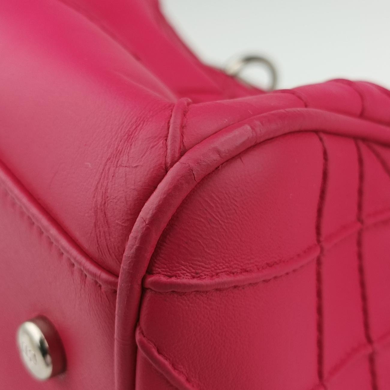 Pre-owned Christian Dior Granville Rose lambskin  shoulderbag | stylenewstar