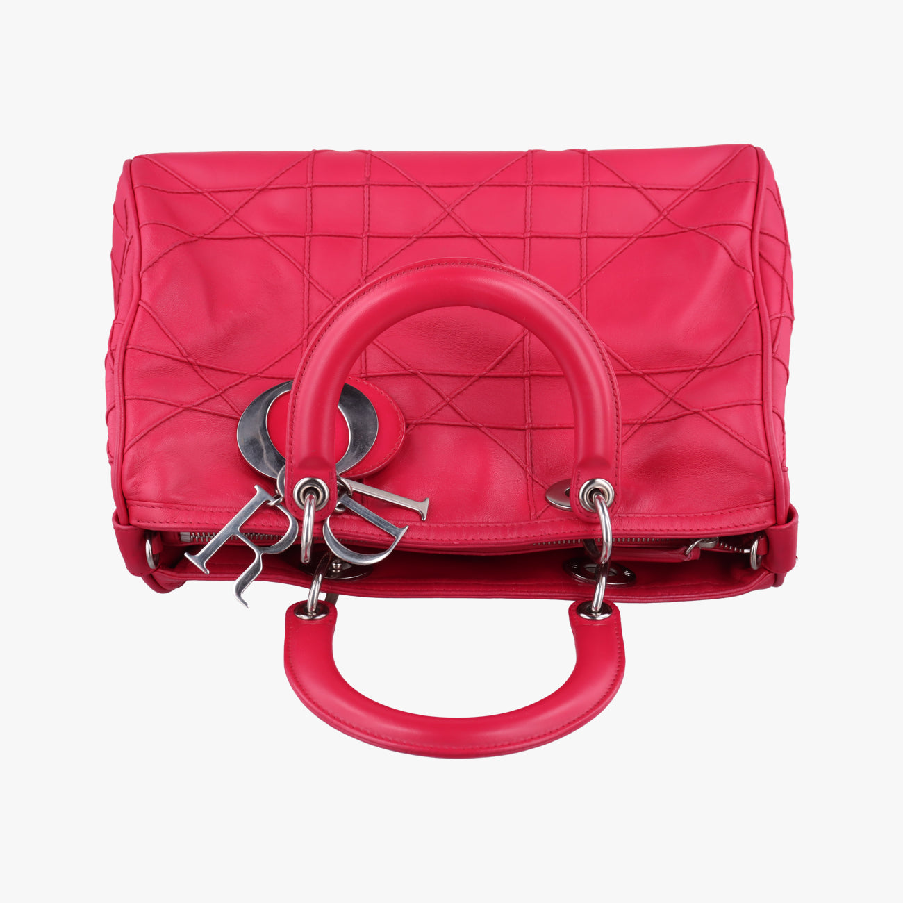 Pre-owned Christian Dior Granville Rose lambskin  shoulderbag | stylenewstar