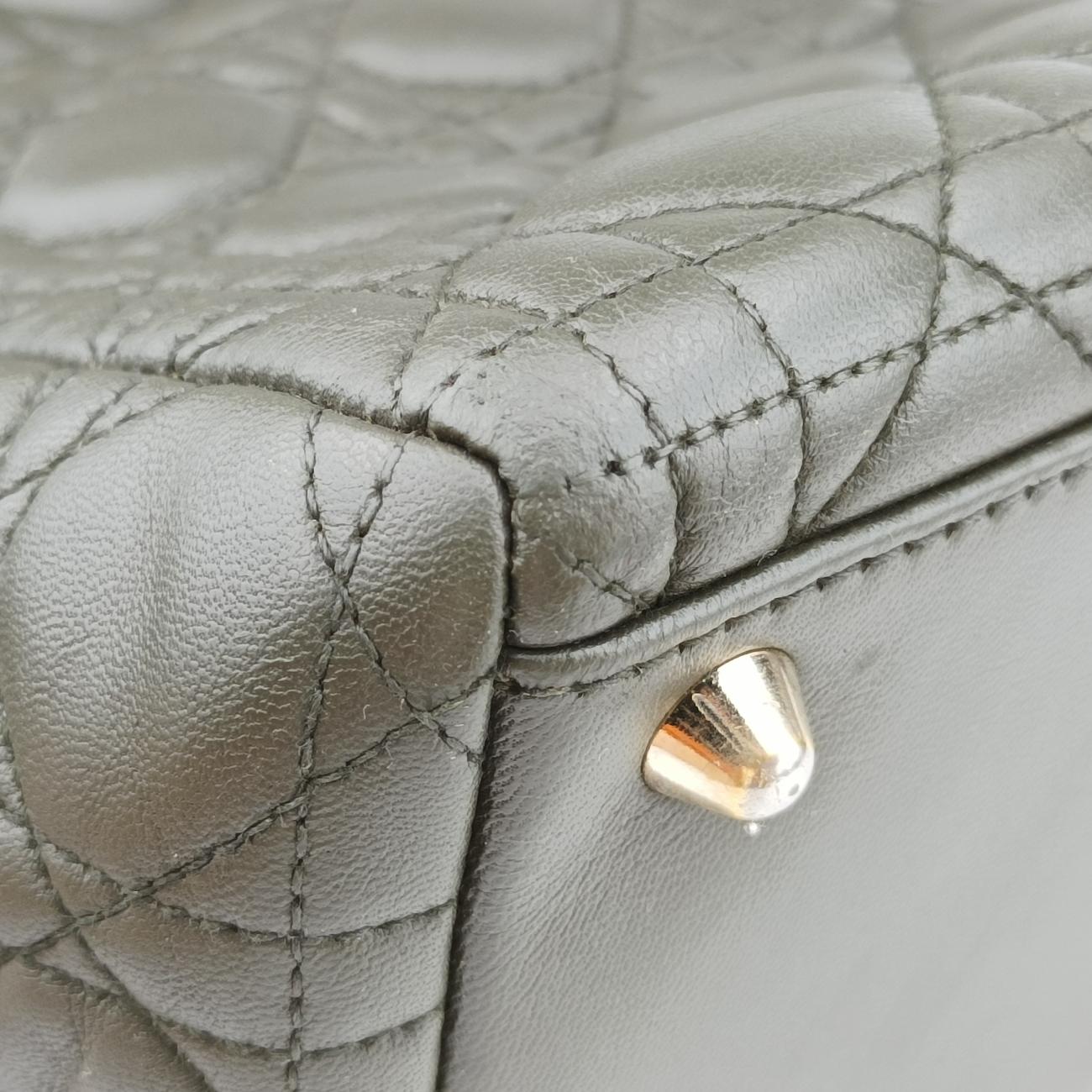 Pre-owned Christian Dior Lady Dior Green lambskin  handbag | stylenewstar