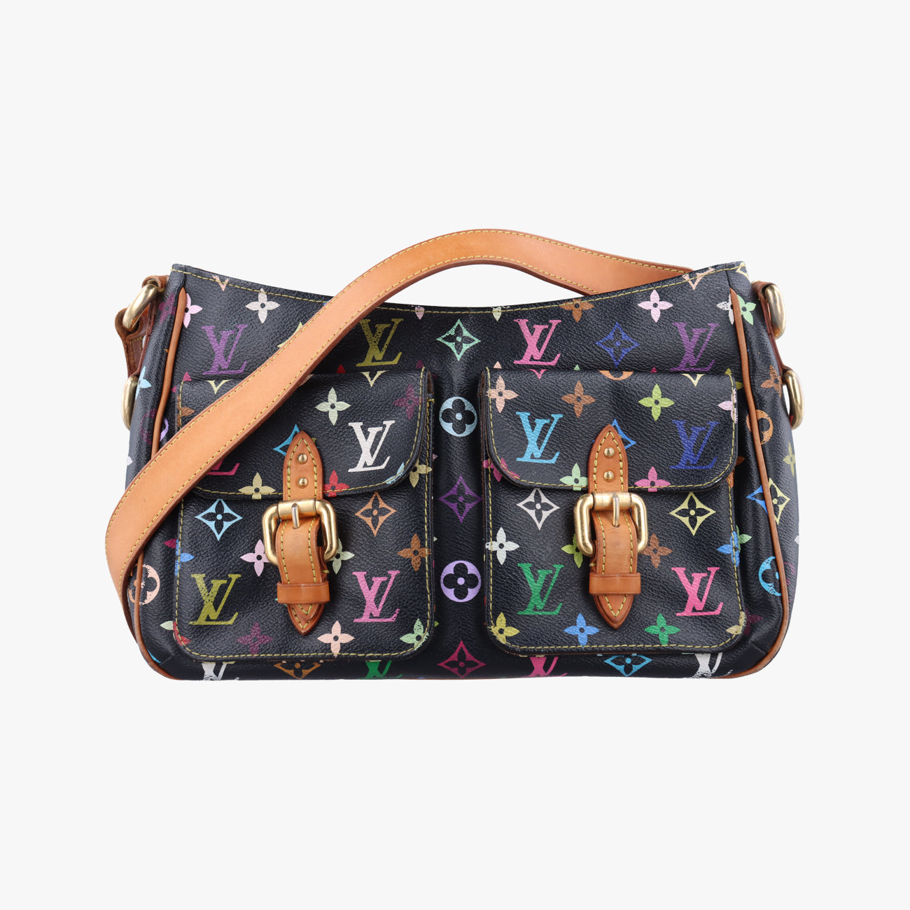 Pre-owned Louis Vuitton Lodge GM Noir   Monogram Multicolor M40052 shoulderbag | stylenewstar