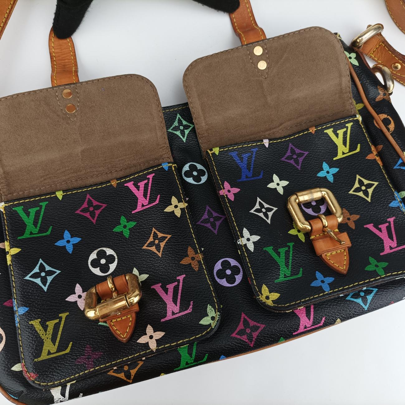 Pre-owned Louis Vuitton Lodge GM Noir   Monogram Multicolor M40052 shoulderbag | stylenewstar