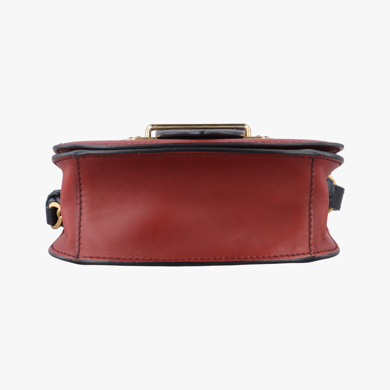 Vintage Prada Pionnière Red×black leather 1BH056 shoulderbag | stylenewstar