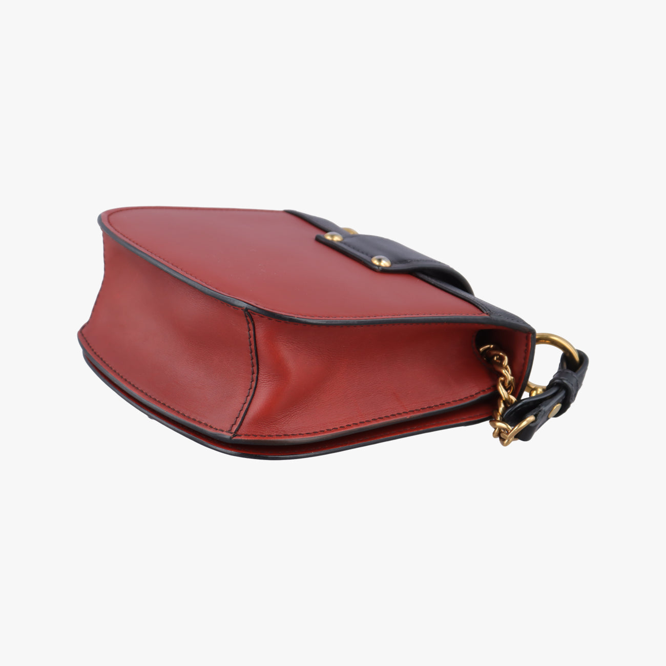 Vintage Prada Pionnière Red×black leather 1BH056 shoulderbag | stylenewstar