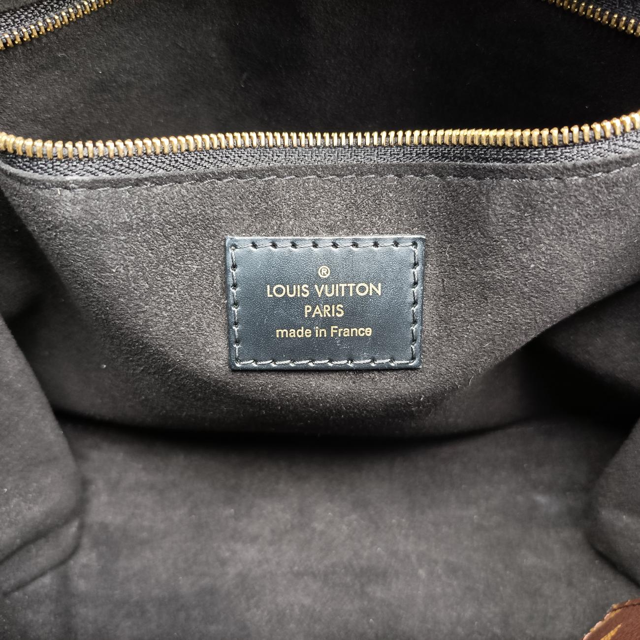 Secondhand Louis Vuitton One-handle Flap MM　　 brown×black Monogram Canvas×calf leather M43125 shoulderbag | stylenewstar